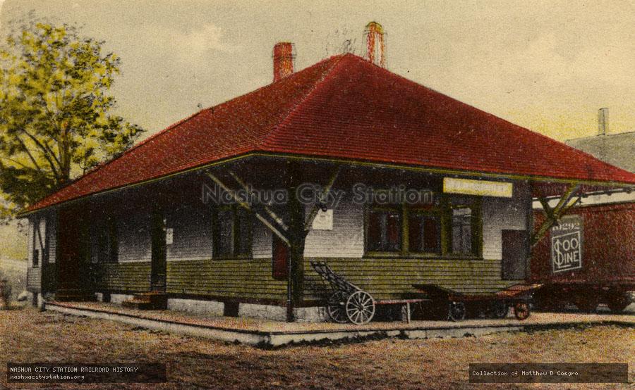 Postcard: The Depot, Gilbertville, Massachusetts